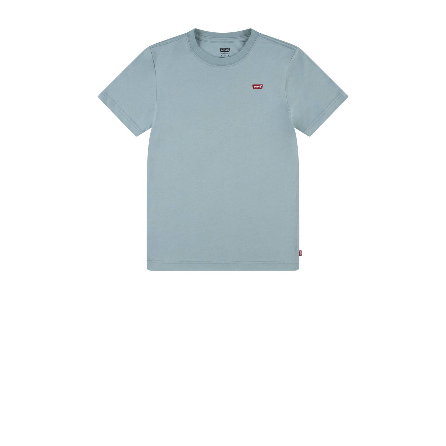 Levis Levi's Kids T-shirt grijsblauw Jongens Katoen Ronde hals Effen 116