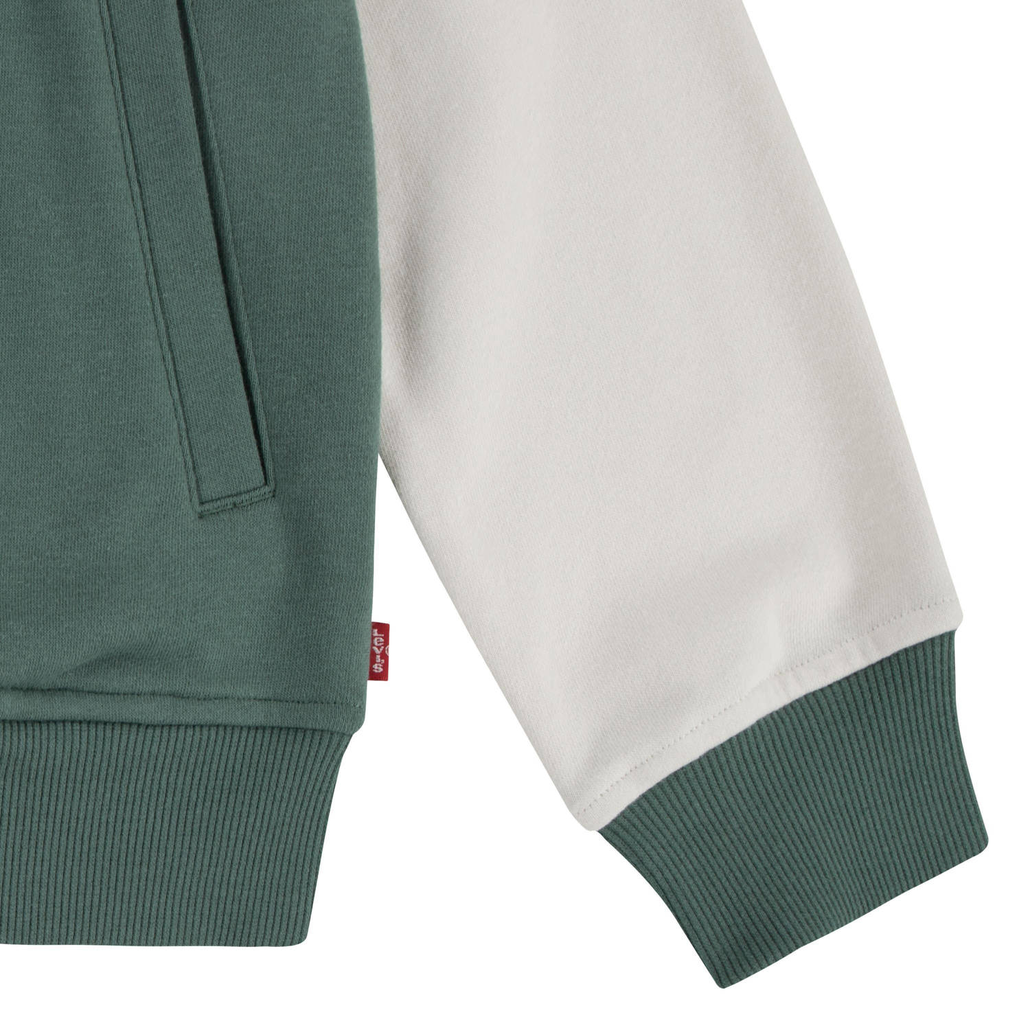 Levi's Kids baseballjack met backprint olijfgroen wit