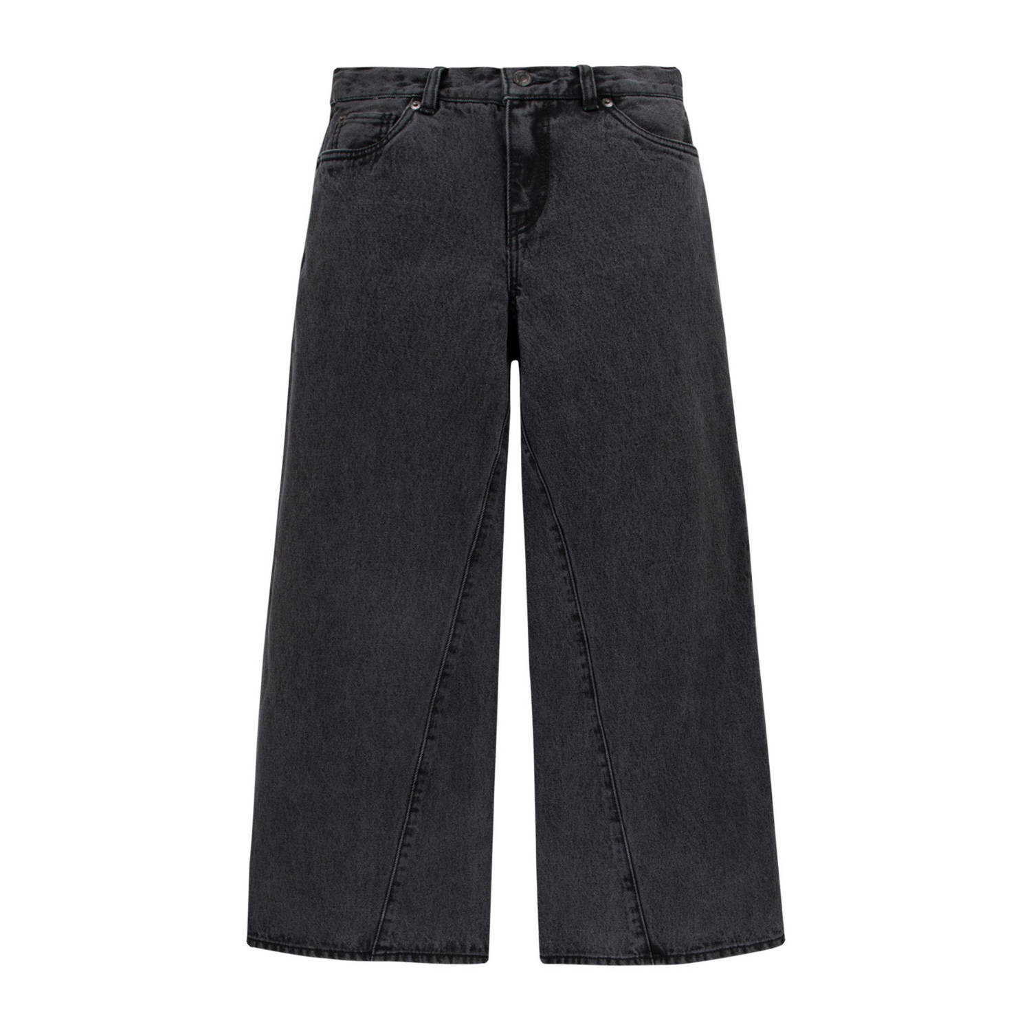 Levis Levi's Kids ALTERED '94 wide leg jeans rain cloud Zwart Meisjes Denim Effen 140