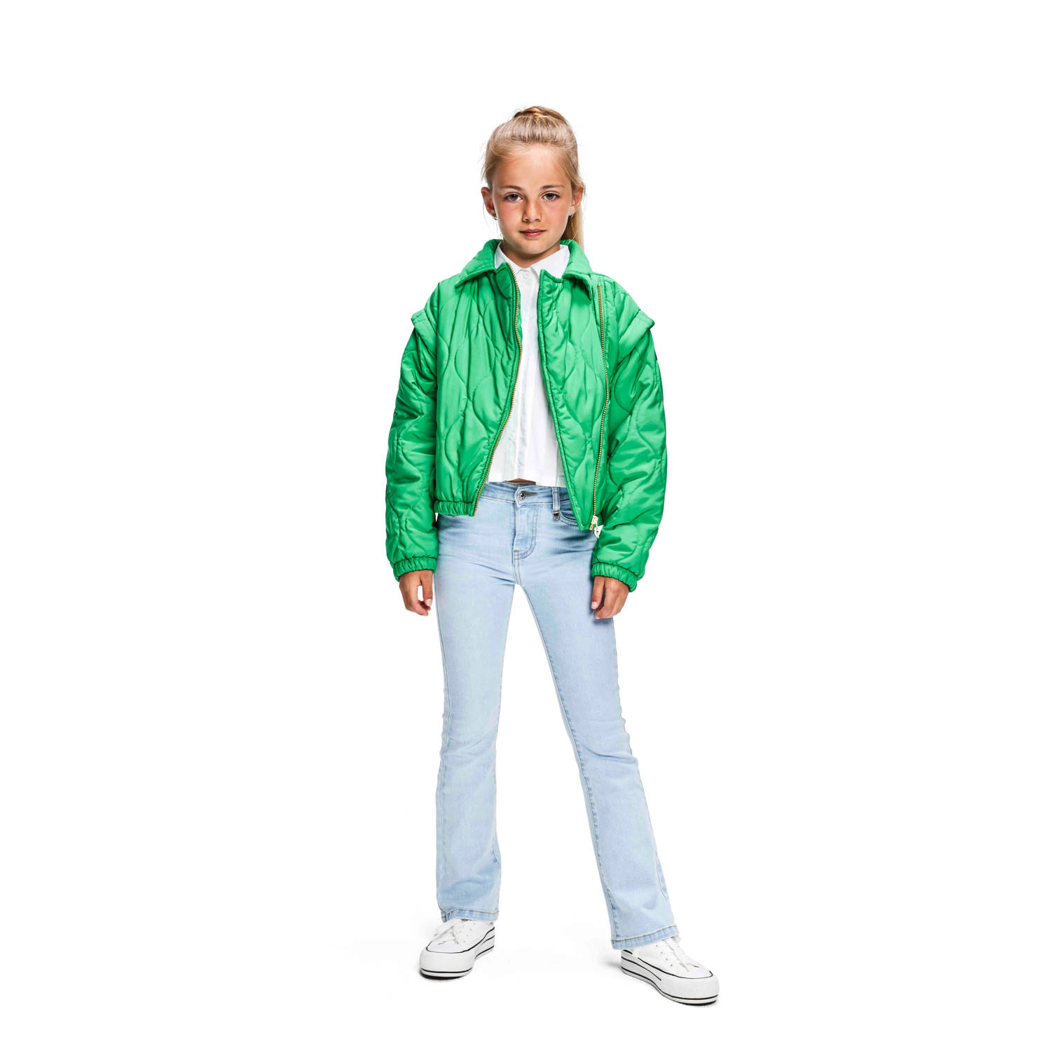 Retour Jeans gewatteerde zomerjas Gislene felgroen