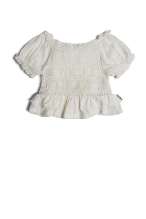 gestreepte top Camilla ecru/multicolor