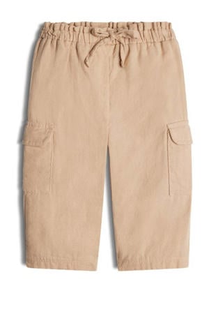high waist loose fit cargobroek Lindy lichtzand