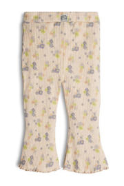 thumbnail: Retour Mini gebloemde flared broek Natalia beige/lila/groen