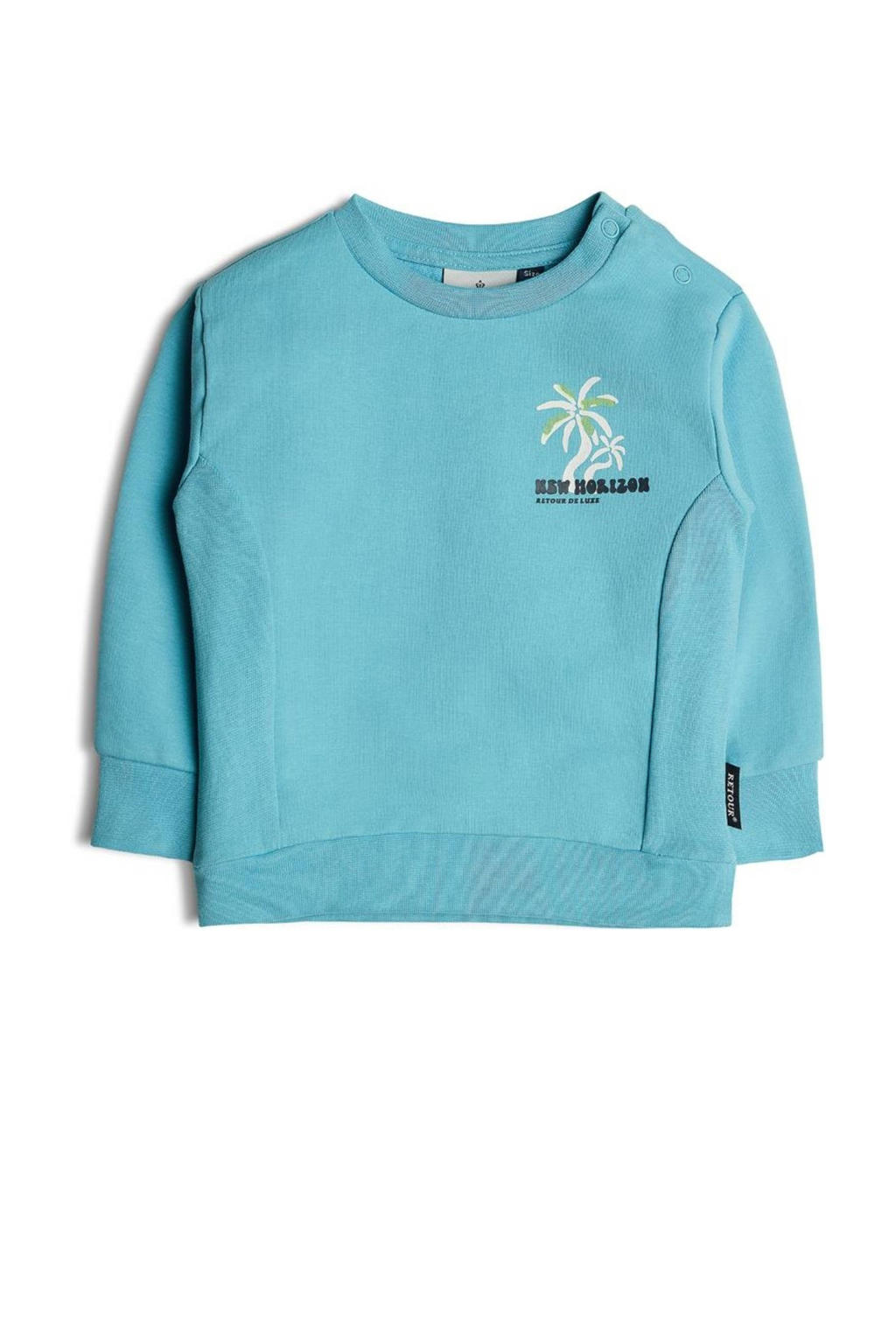 Retour Mini sweater Rider met printopdruk aquablauw | wehkamp