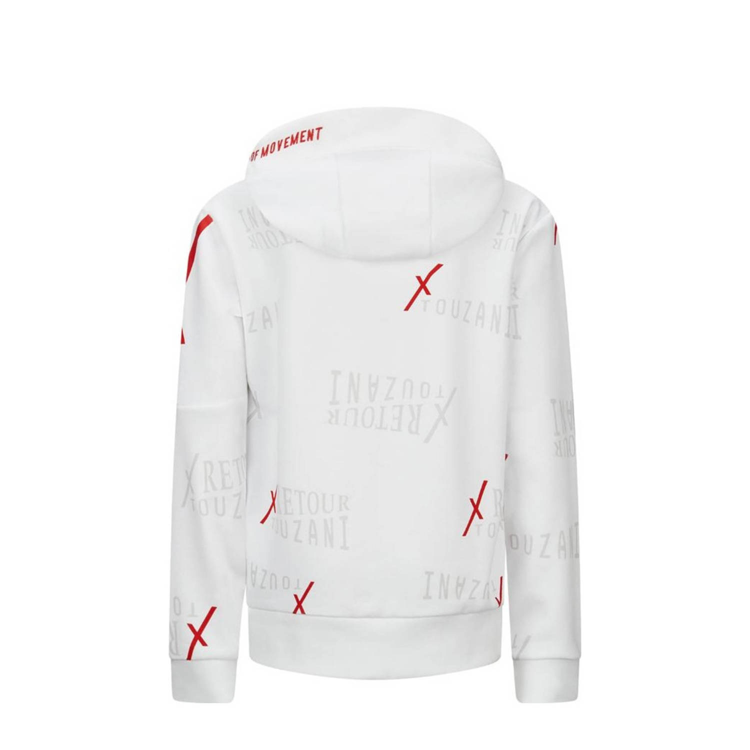 Retour Jeans Retour X Touzani hoodie Hop met all over print wit rood