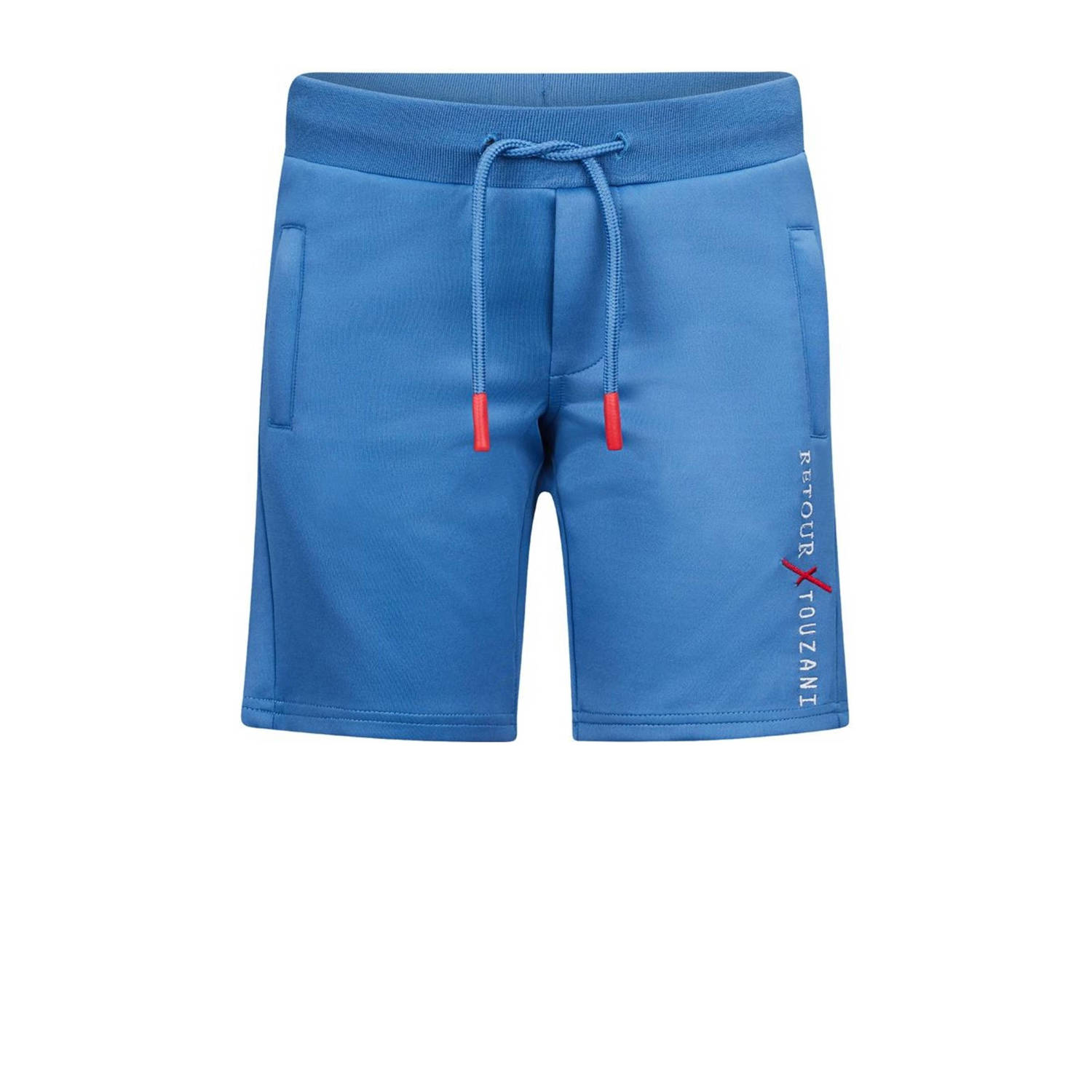 Retour Jeans Retour X Touzani sweatshort Spin met logo blauw