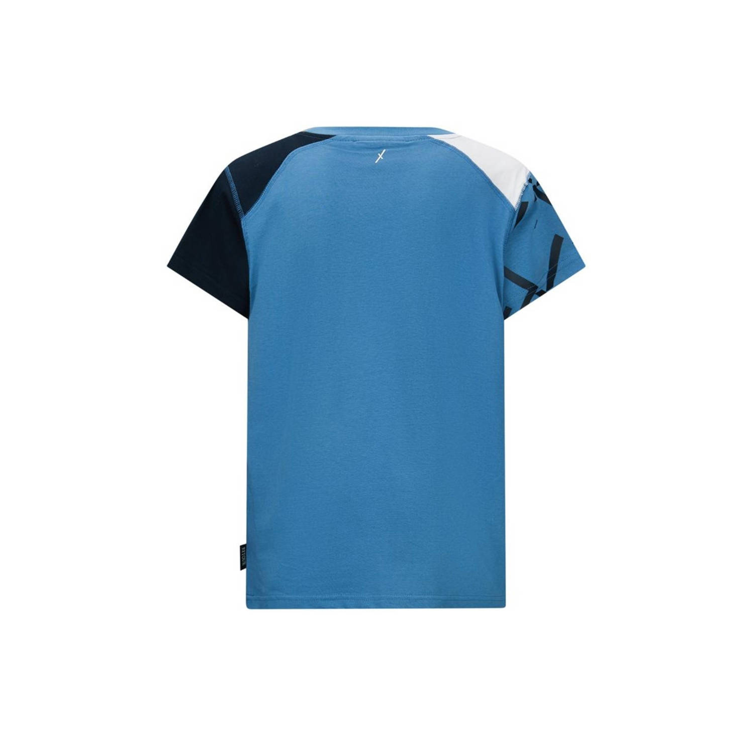 Retour Jeans Retour X Touzani T-shirt Goal met printopdruk blauw donkerblauw