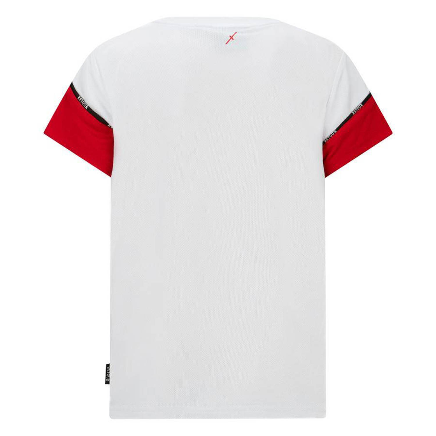 Retour Jeans Retour X Touzani T-shirt Ball wit rood
