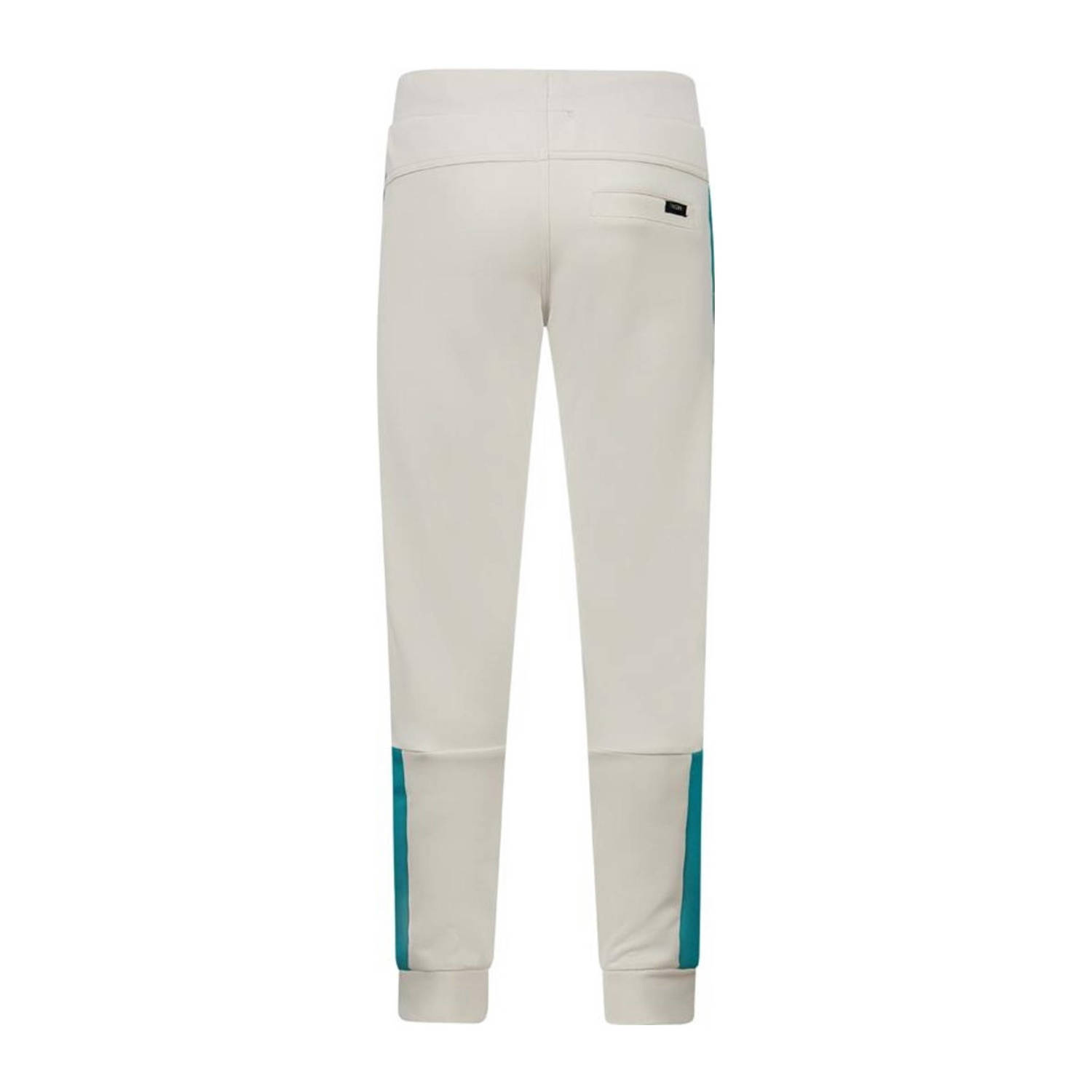 Retour Jeans Retour X Touzani slim fit joggingbroek Ditch ecru zeegroen