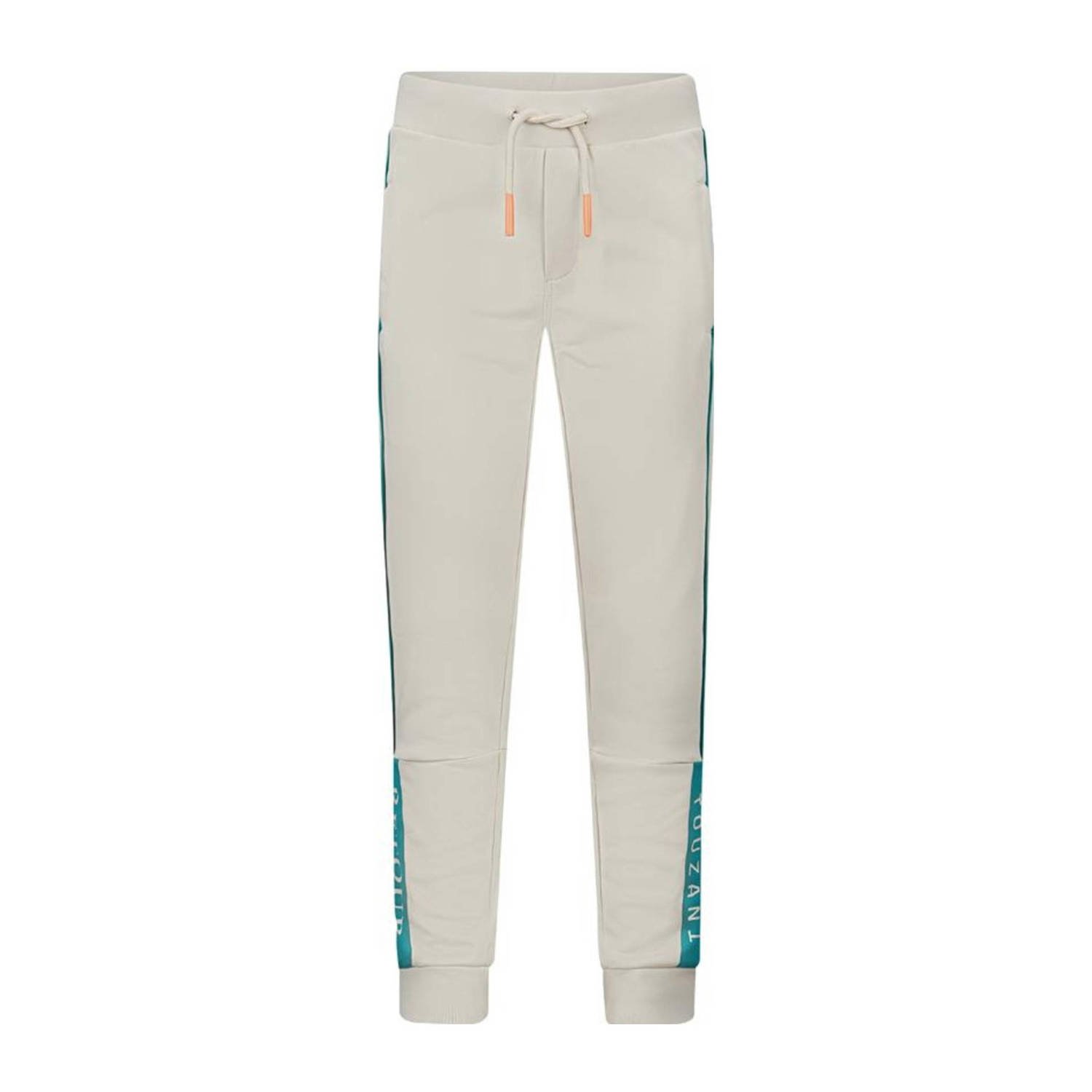 Retour Jeans Retour X Touzani slim fit joggingbroek Ditch ecru zeegroen Jongens Polyester 170 176