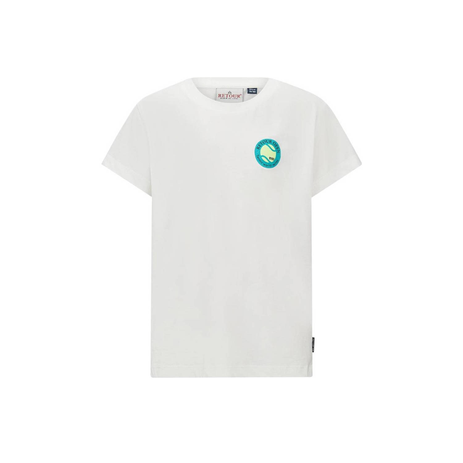 Retour Jeans T-shirt Ves met backprint offwhite