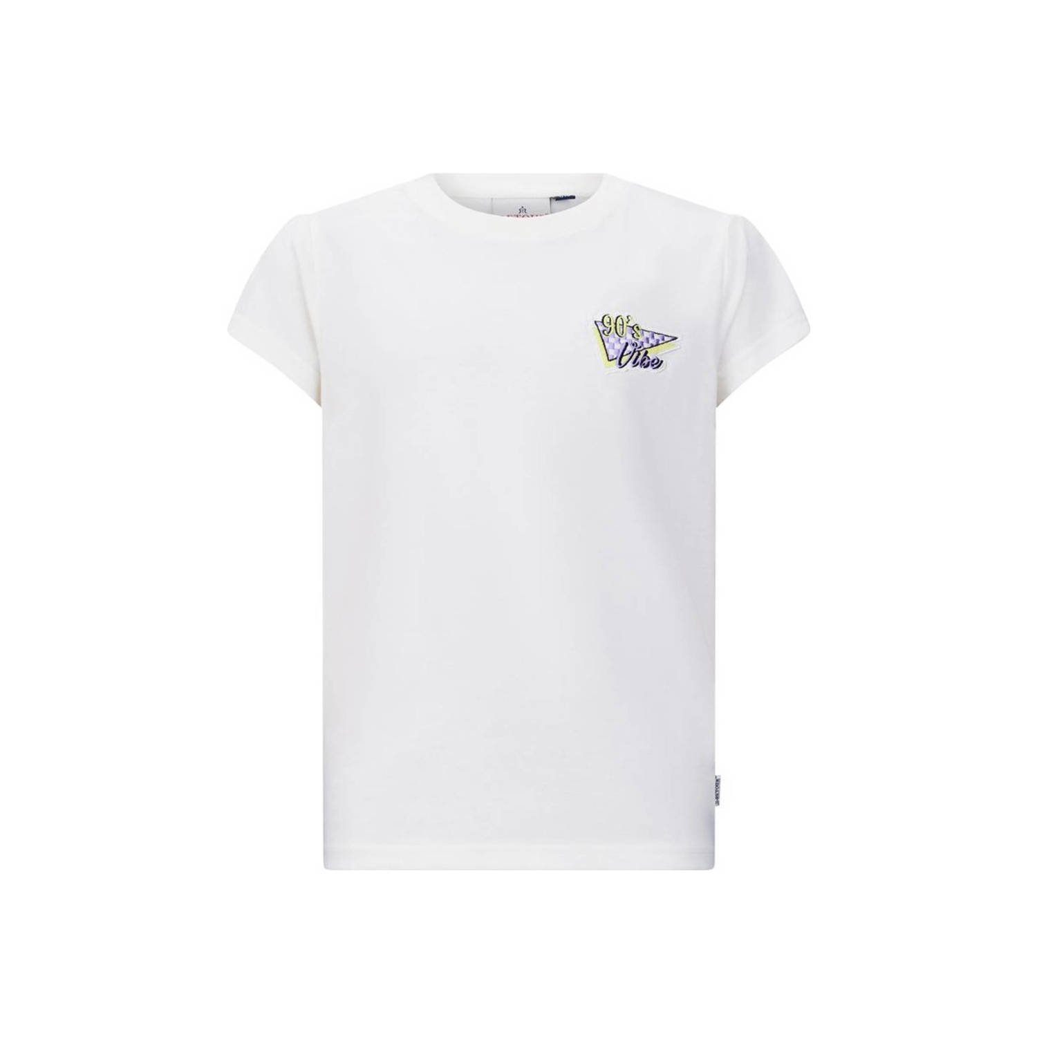 Retour Jeans T-shirt Grazia met printopdruk wit Meisjes Katoen Ronde hals 122 128