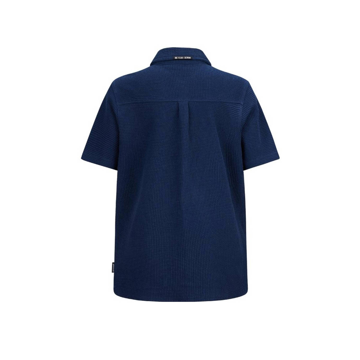 Retour Jeans overhemd Bruno donkerblauw