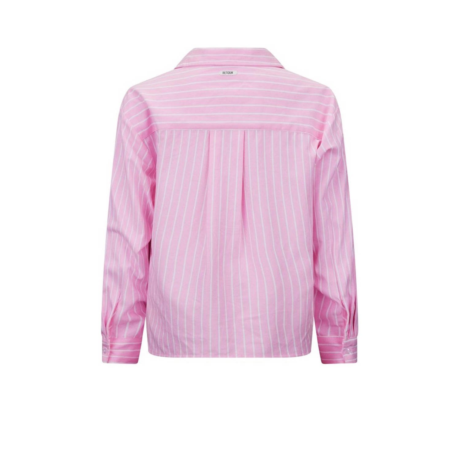 Retour Jeans gestreepte blouse Bibi roze wit