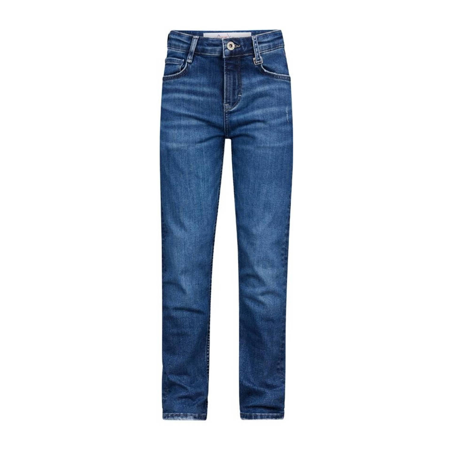 Retour Jeans straight fit jeans James Indigo medium blue denim Blauw Jongens Stretchdenim 128
