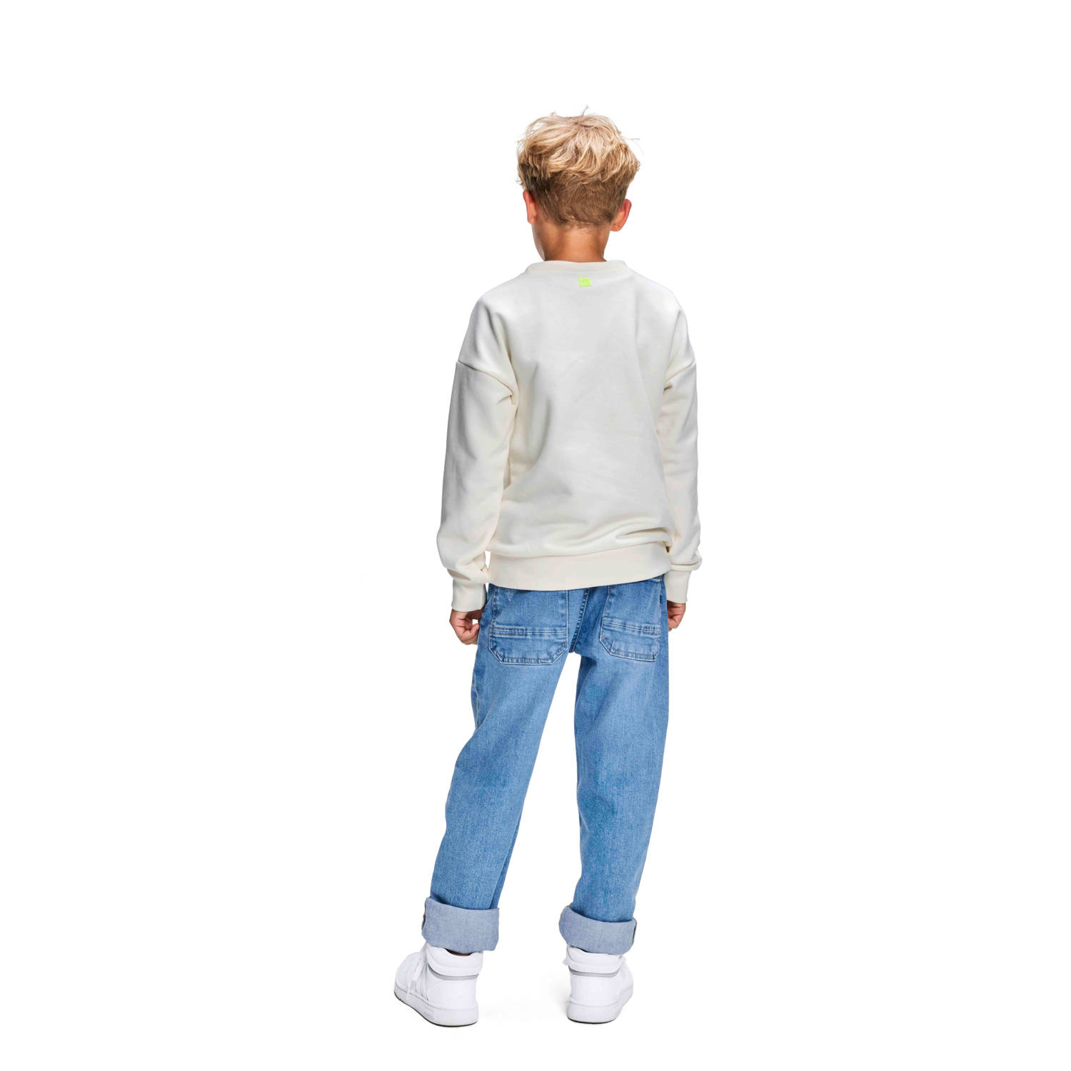 Retour Jeans sweater Kyle met printopdruk ecru