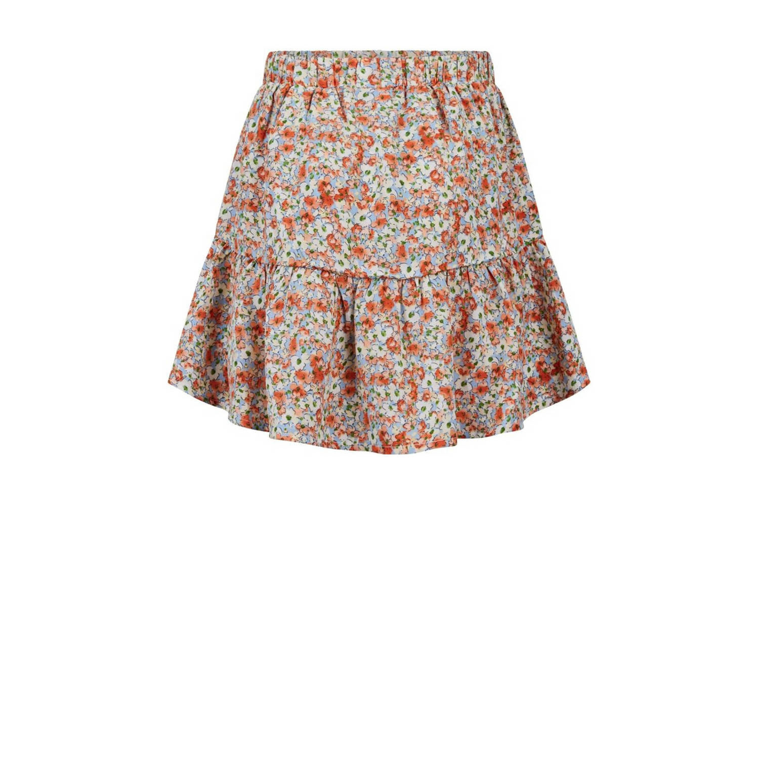 Retour Jeans gebloemde skort Ruby oranje multicolor