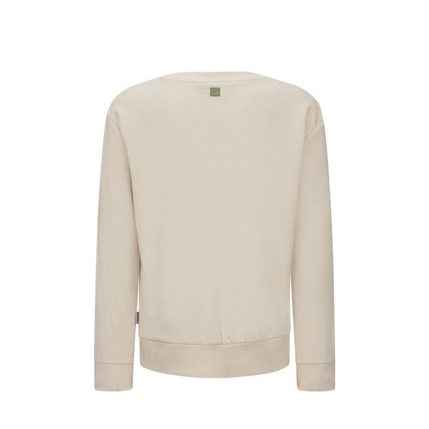 Retour Jeans sweater Jim met printopdruk beige groen