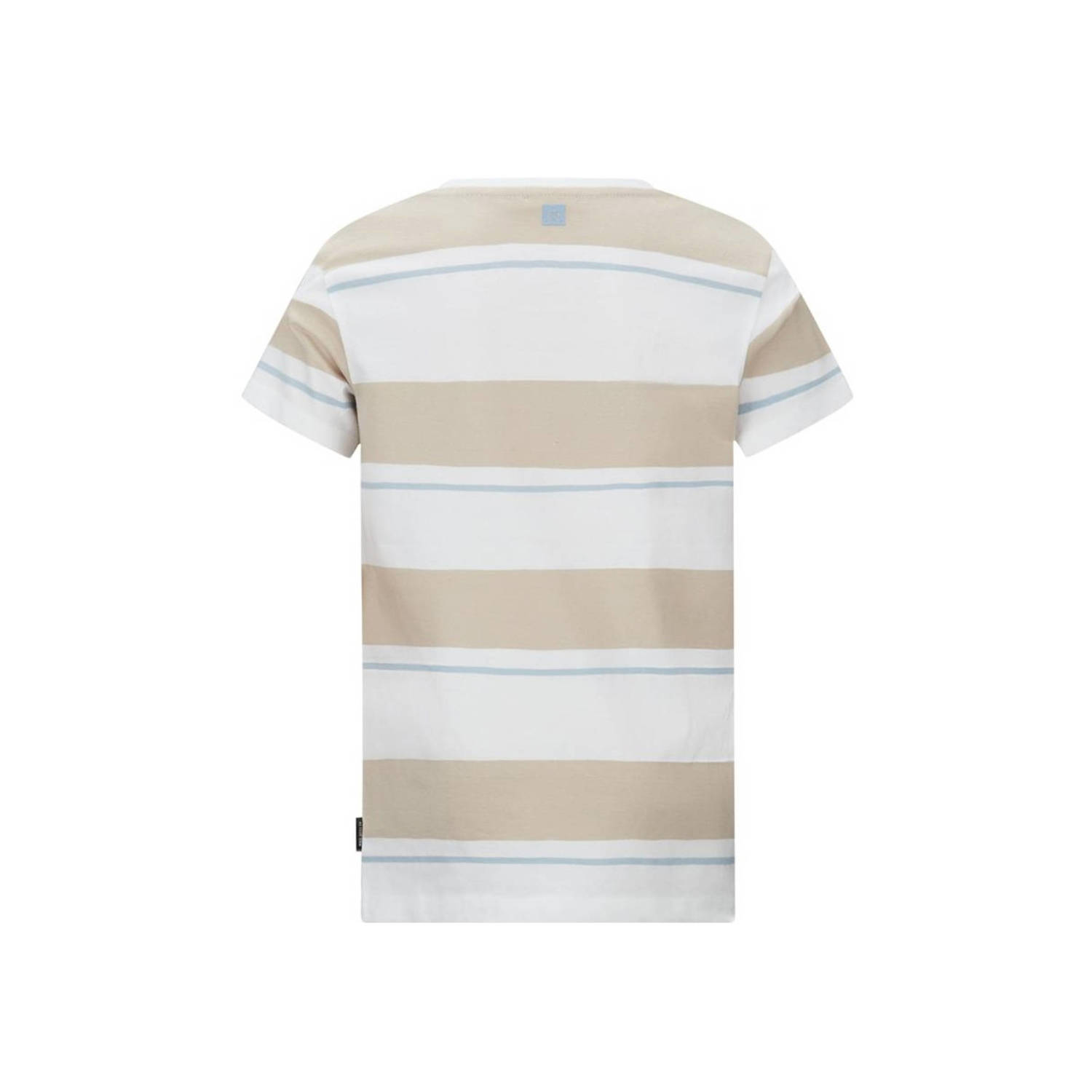 Retour Jeans gestreept T-shirt Curtis beige wit