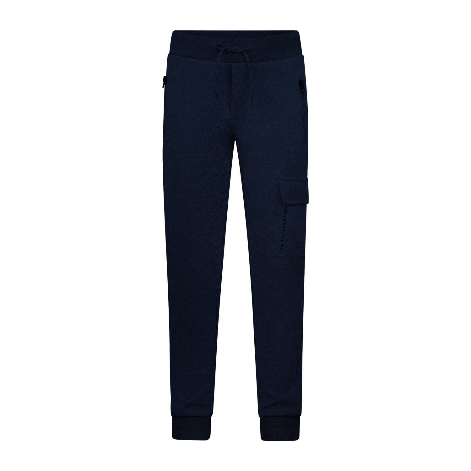 Retour Jeans slim fit joggingbroek Elliot donkerblauw Jongens Polyester 122 128