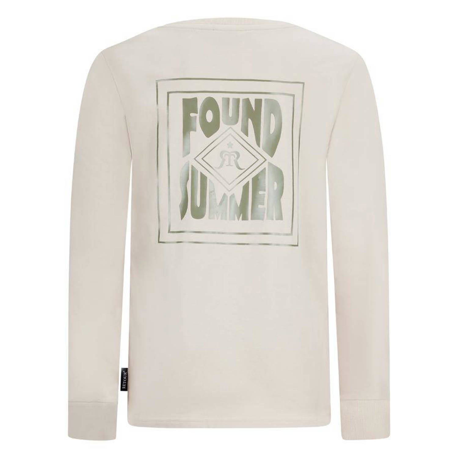 Retour Jeans longsleeve Jilles met backprint beige