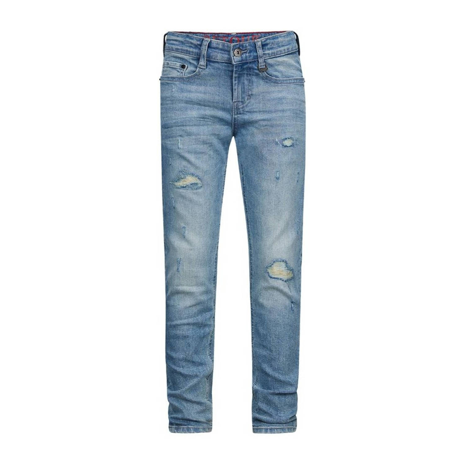 Retour Jeans tapered fit jeans Wulf Repair light blue denim Blauw Jongens Stretchdenim 122