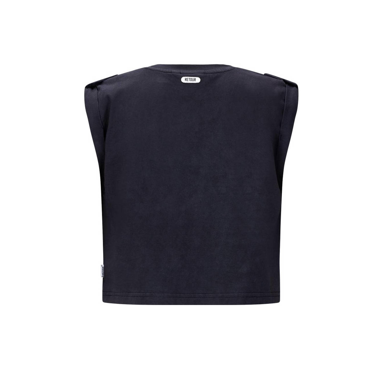 Retour Jeans T-shirt Judy met printopdruk zwart