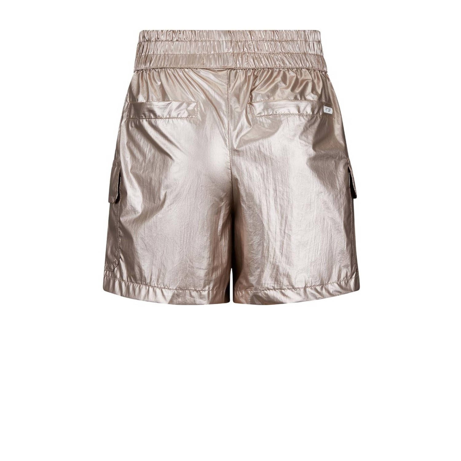 Retour Jeans metallic high waist cargo short Otisha goud metallic
