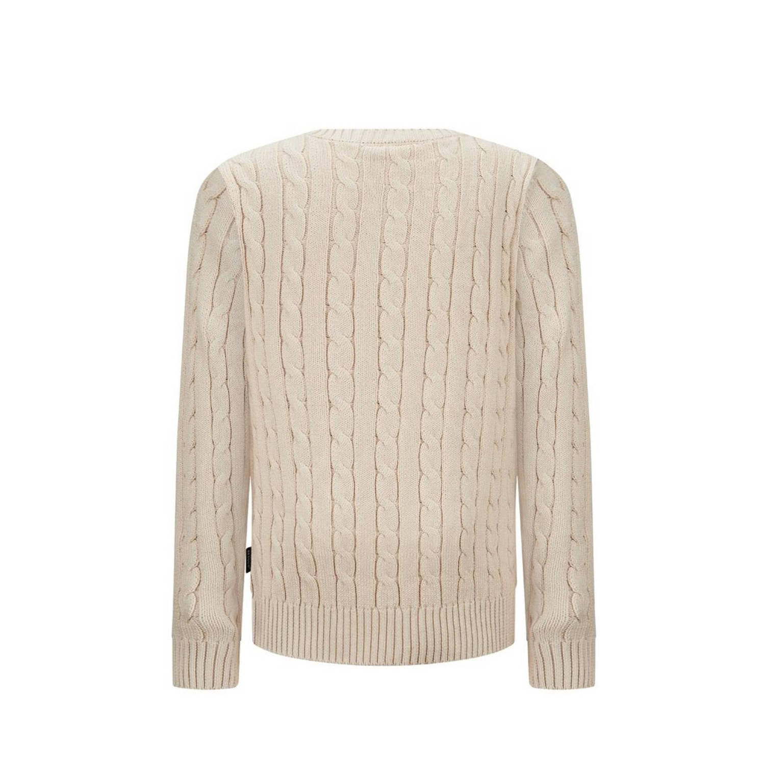 Retour Jeans gebreide kabeltrui Flynn beige