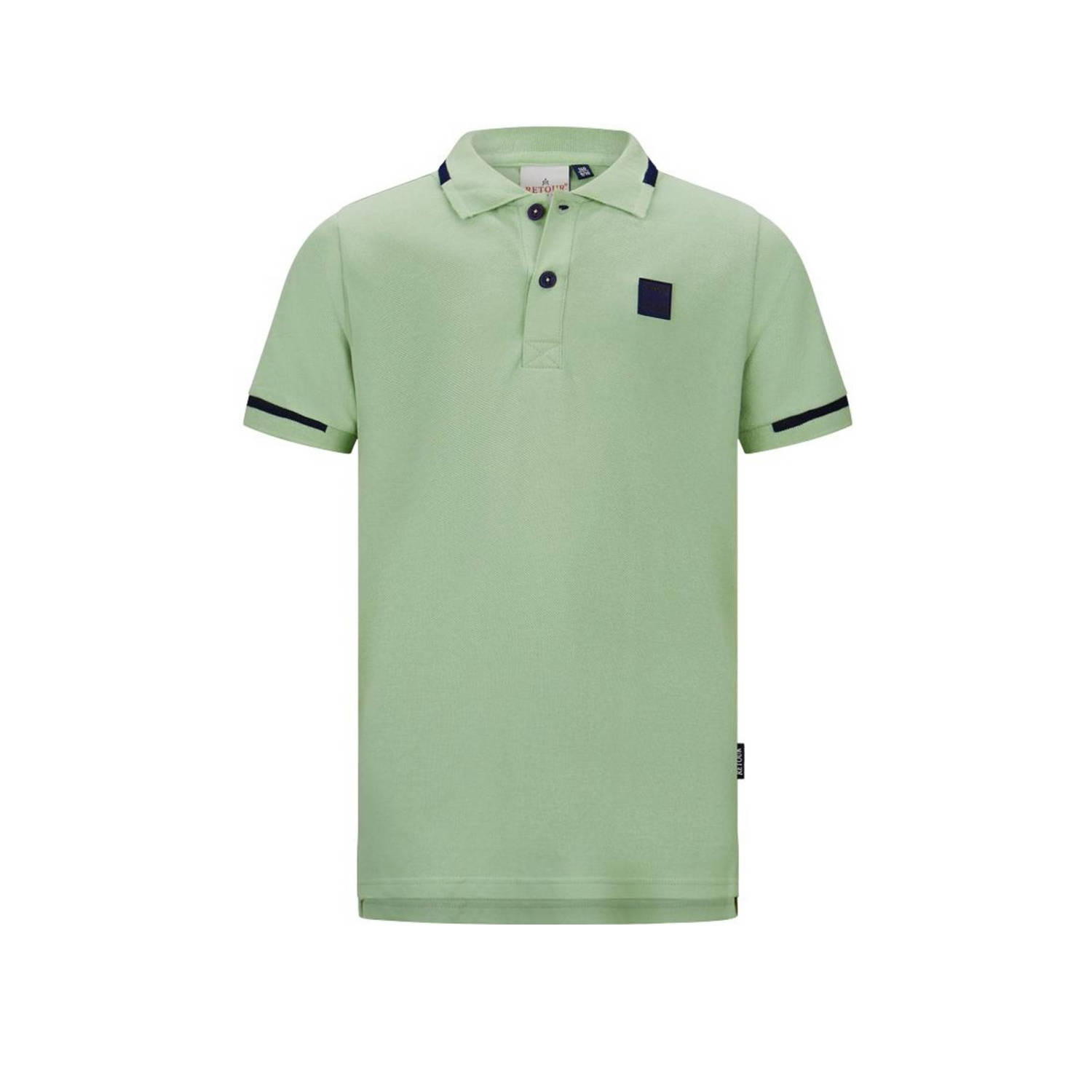 Retour Jeans polo Lucas zachtgroen Jongens Katoen Polokraag Effen 122 128