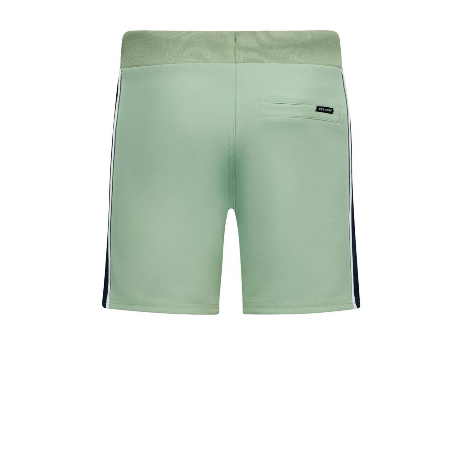 Retour Jeans sweatshort Lars lichtgroen donkerblauw