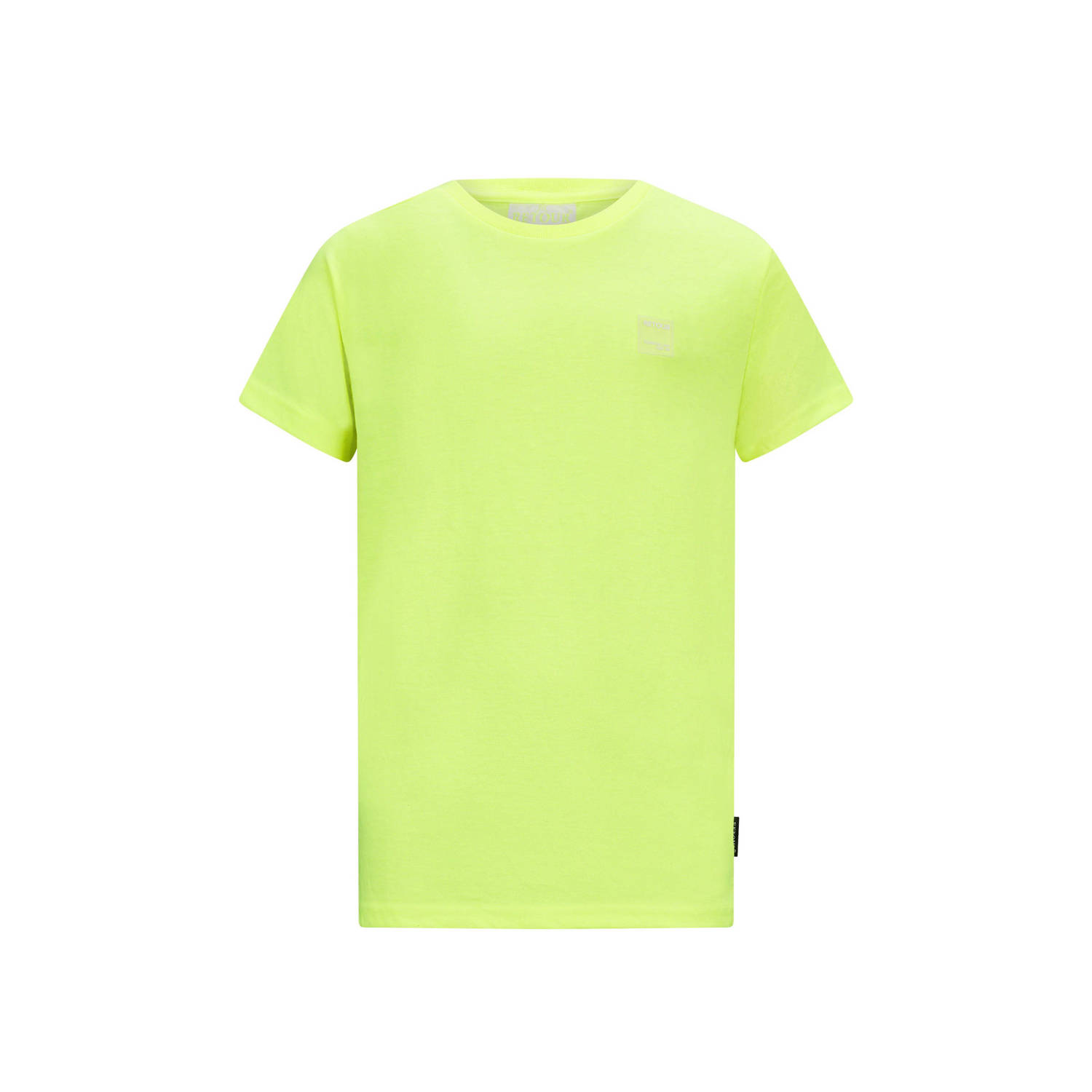 Retour Jeans T-shirt Chiel met backprint neongeel