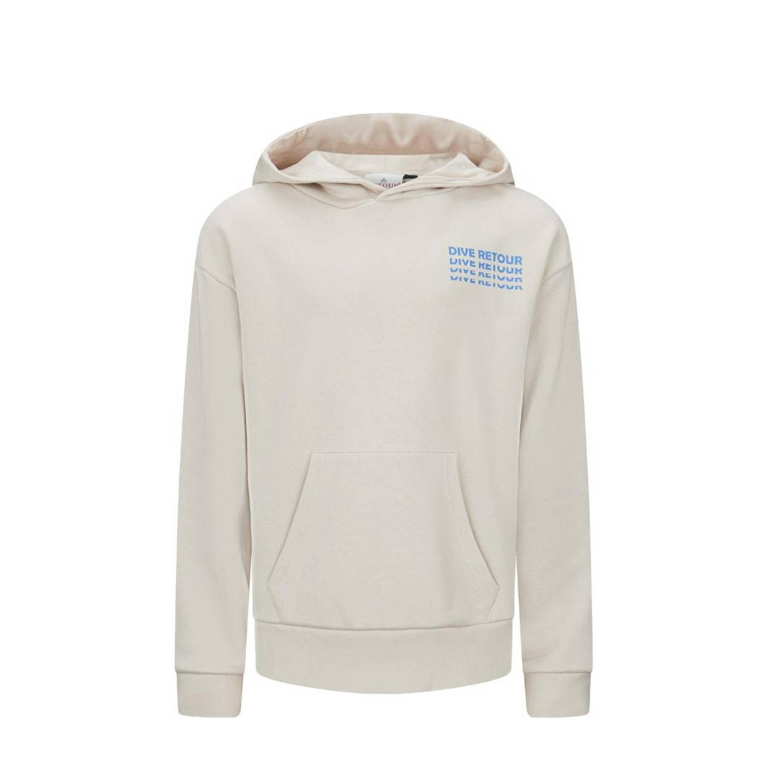 Retour Jeans hoodie Otis met backprint beige