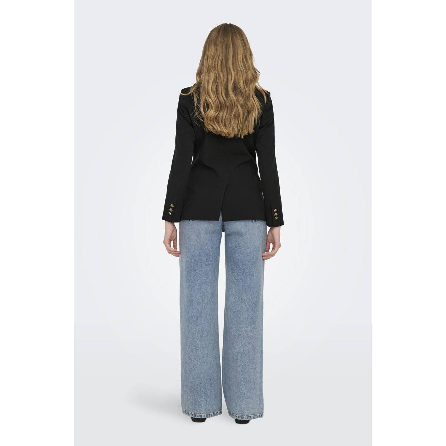 ONLY oversized blazer ONLASTRID van polyester zwart