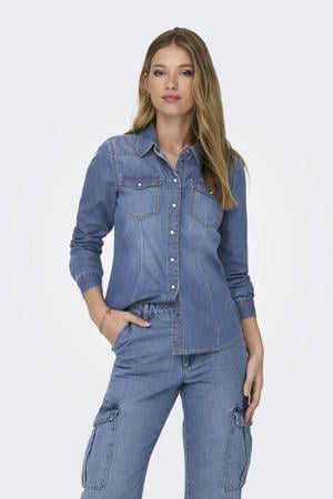 denim blouse ONLALEXA medium blue denim