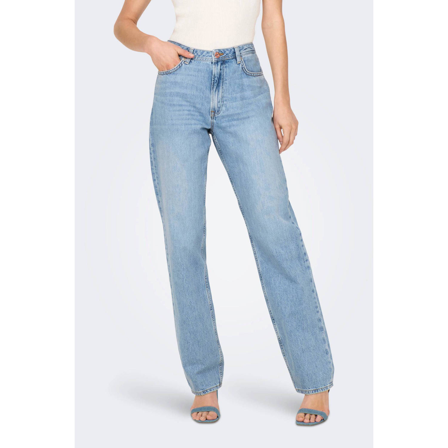 ONLY straight leg jeans ONLJACI light blue denim