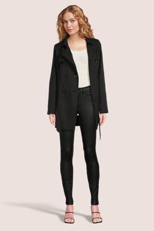 trenchcoat jas ONLVALERIE met ceintuur zwart