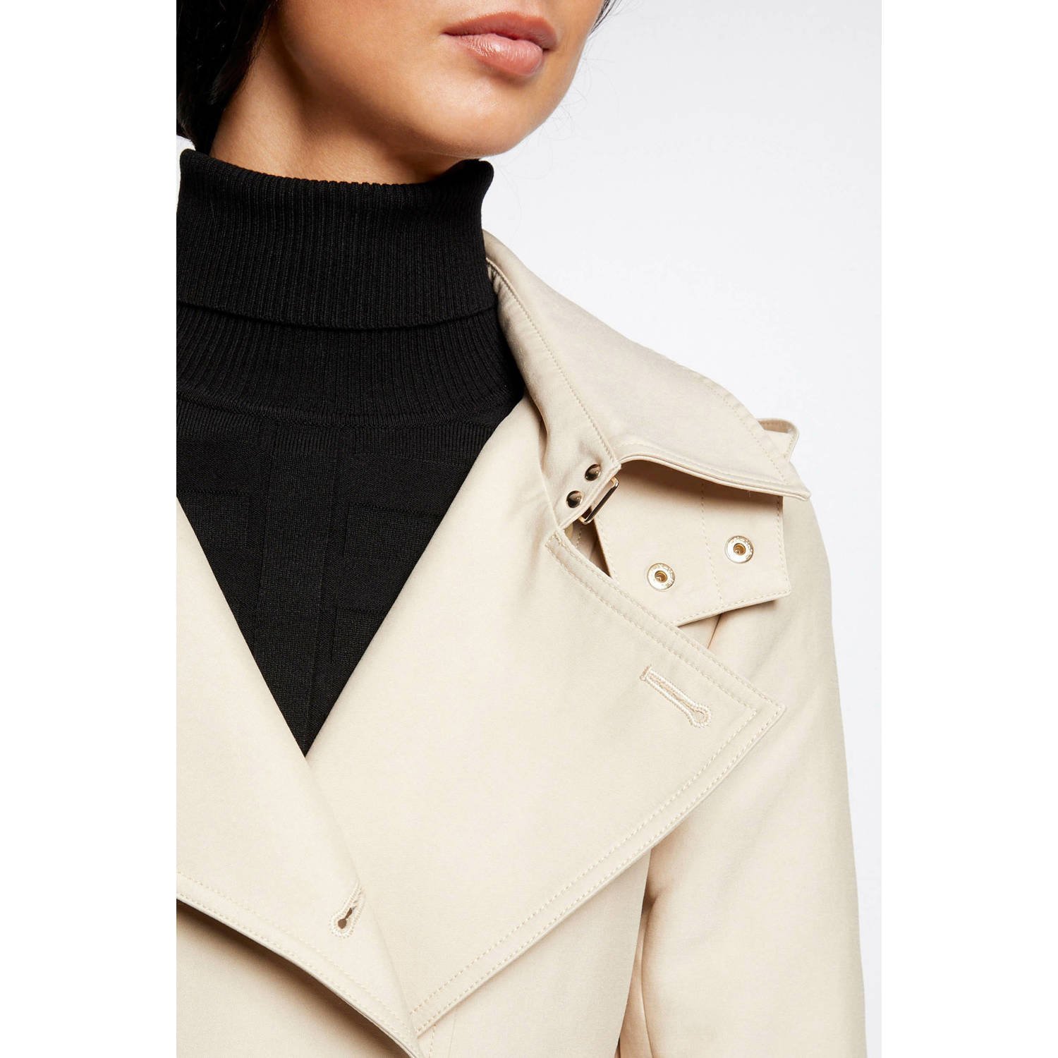 Morgan trenchcoat jas met ceintuur ecru