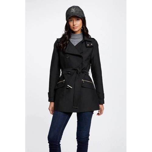 Morgan trenchcoat jas met ceintuur zwart afbeelding