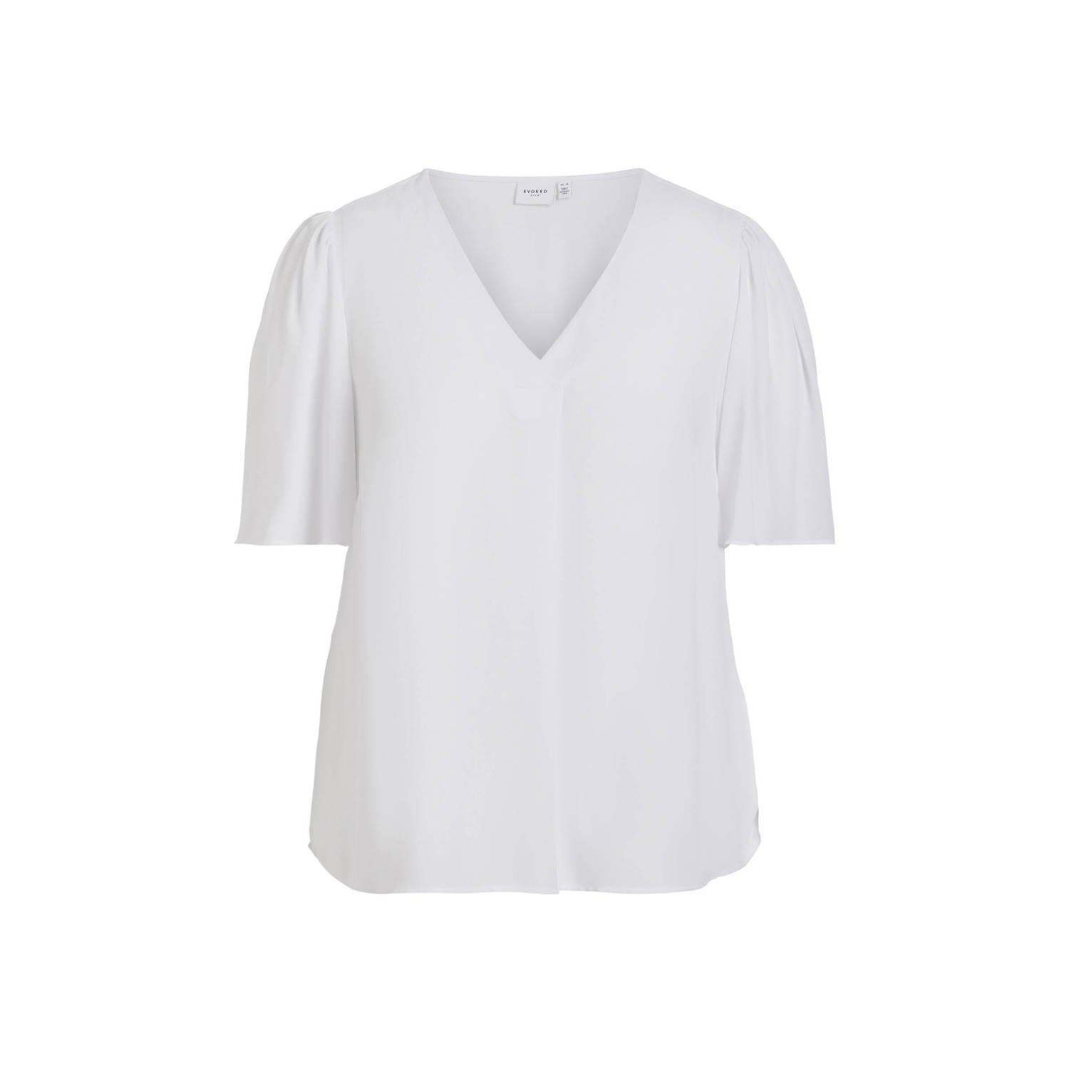 EVOKED VILA blousetop van gerecycled polyester wit