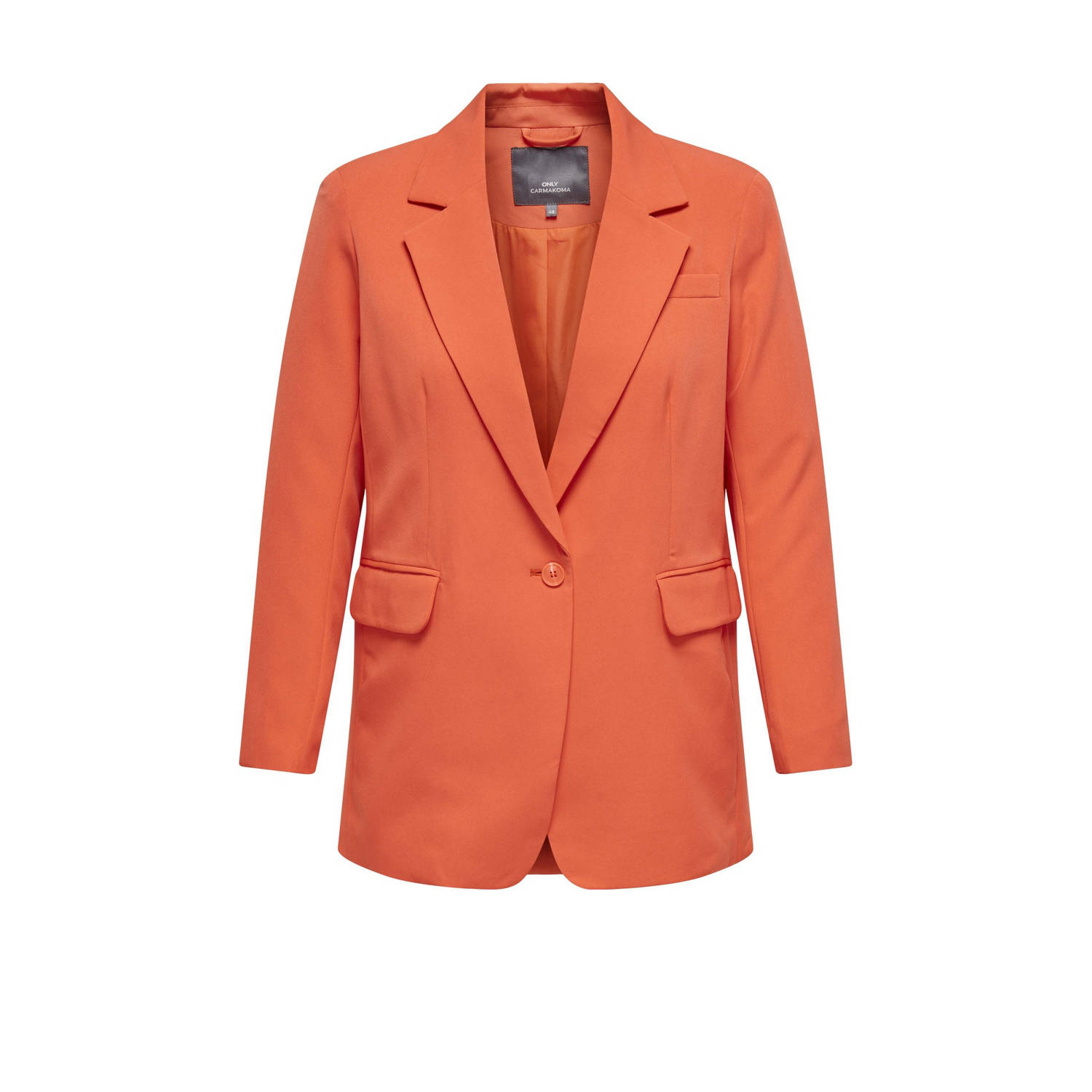 ONLY CARMAKOMA rechtvallende blazer CARLANA-BERRY oranje