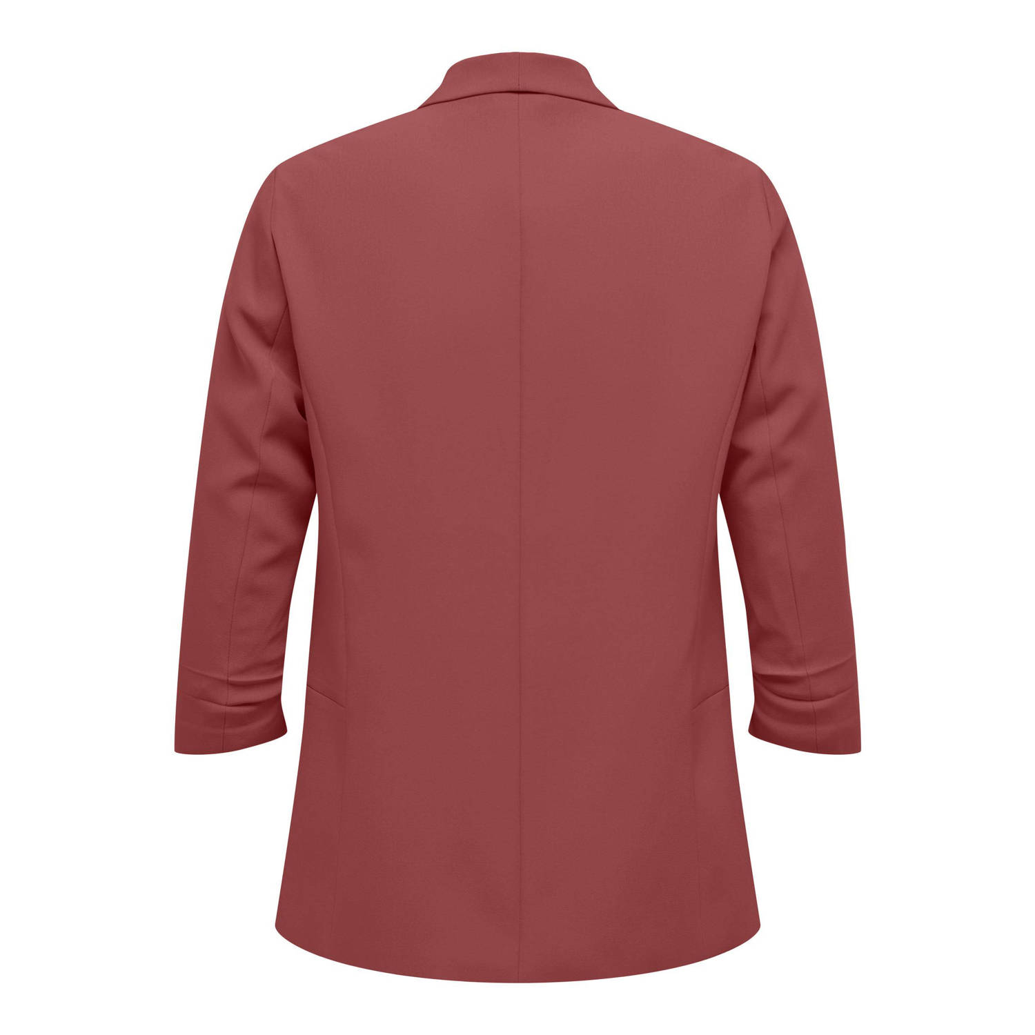 ONLY CARMAKOMA rechtvallende blazer met plooien rood