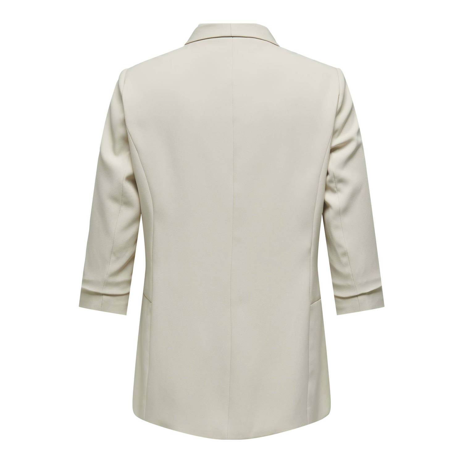 ONLY CARMAKOMA rechtvallende blazer CARELLY met plooien beige