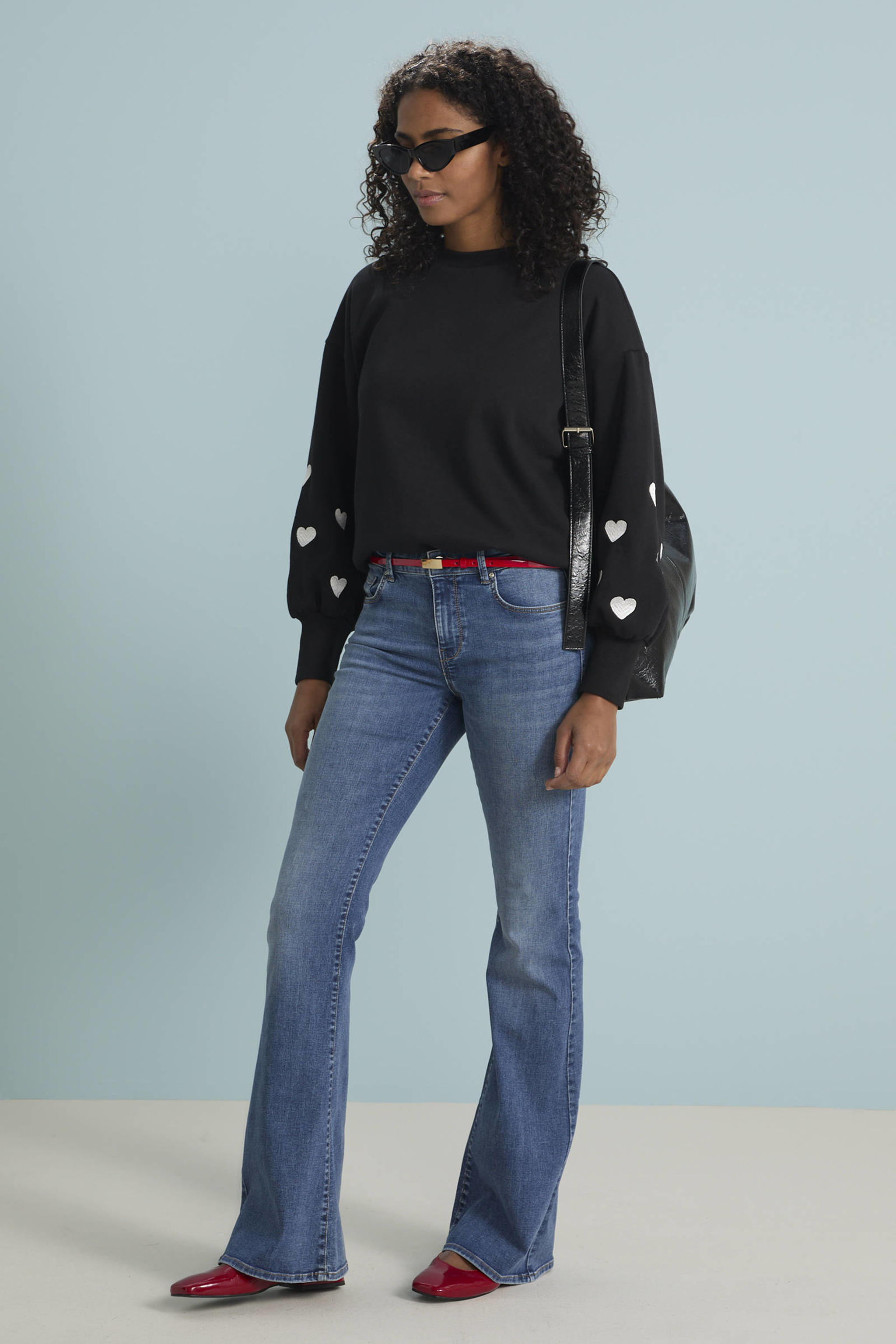 Kids ONLY Flared Jeans - light blue denim/lichtblauw Kids ONLY Flared Jeans - light blue denim/lichtblauw