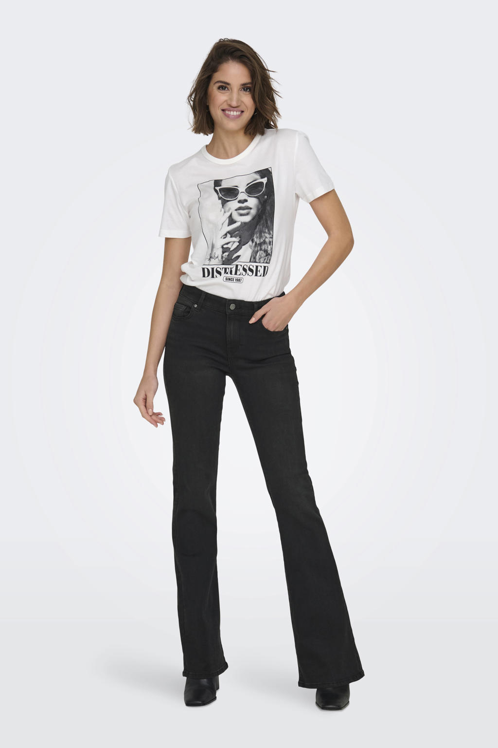 ONLY flared jeans ONLLUSH black denim