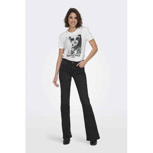 ONLY flared jeans ONLLUSH black denim afbeelding