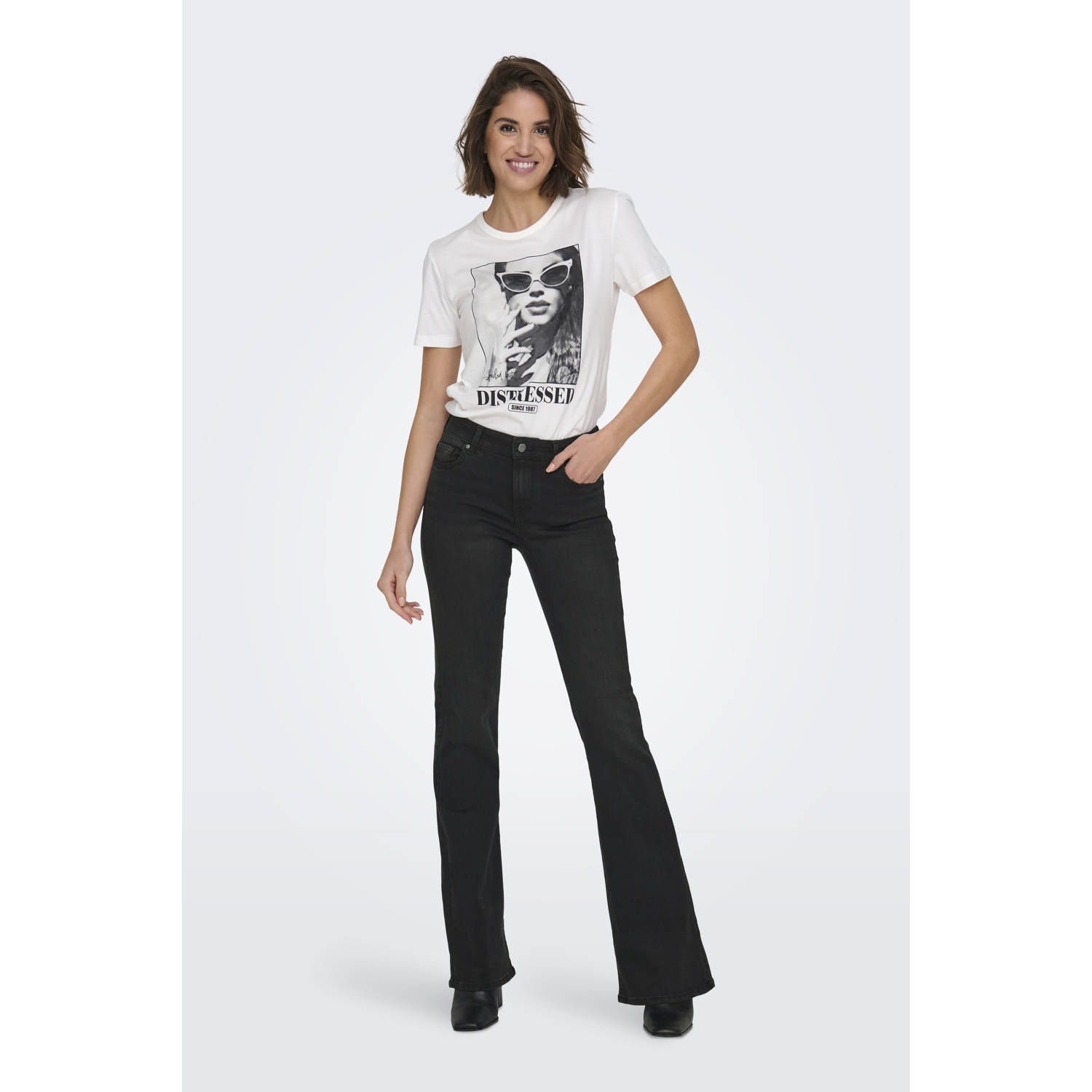 ONLY flared jeans ONLLUSH black denim