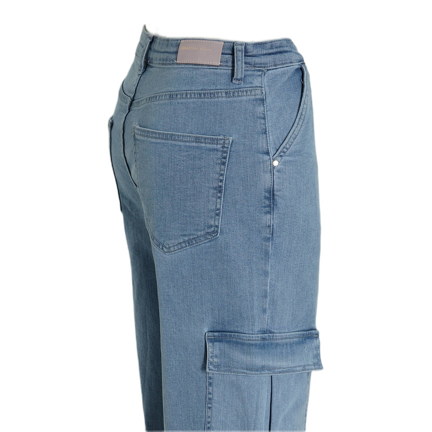 ONLY wide leg cargo jeans ONLRILEY light blue denim