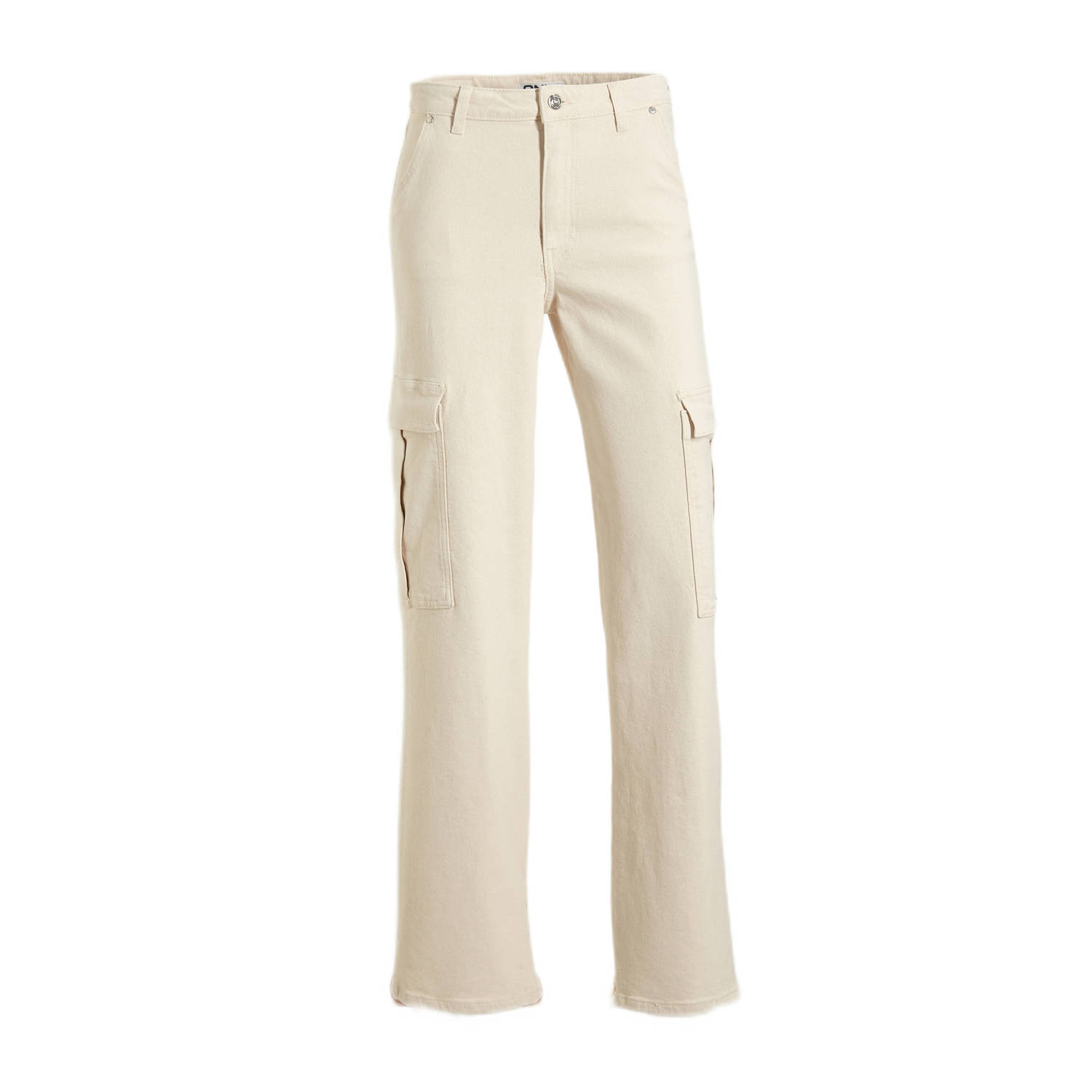 ONLY wide leg cargo jeans ONLRILEY ecru