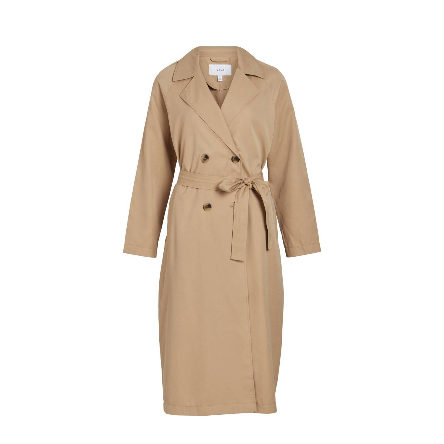 VILA trenchcoat jas VIJANCINE met ceintuur beige